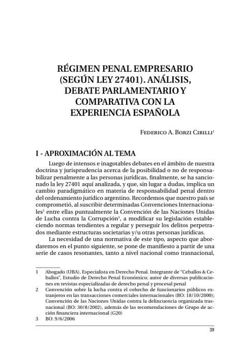 Vista de la publicación Régimen penal empresario (según ley 27401)